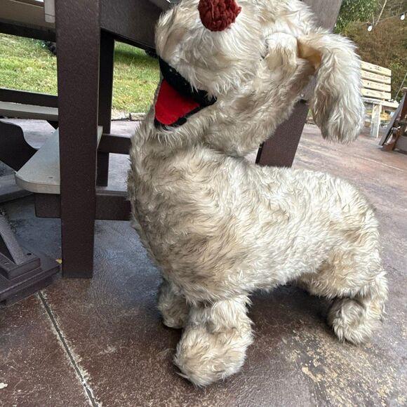 Vintage Elka large plush dog stuffed animal 1950s 25” old toys collector - Picture 5 of 11